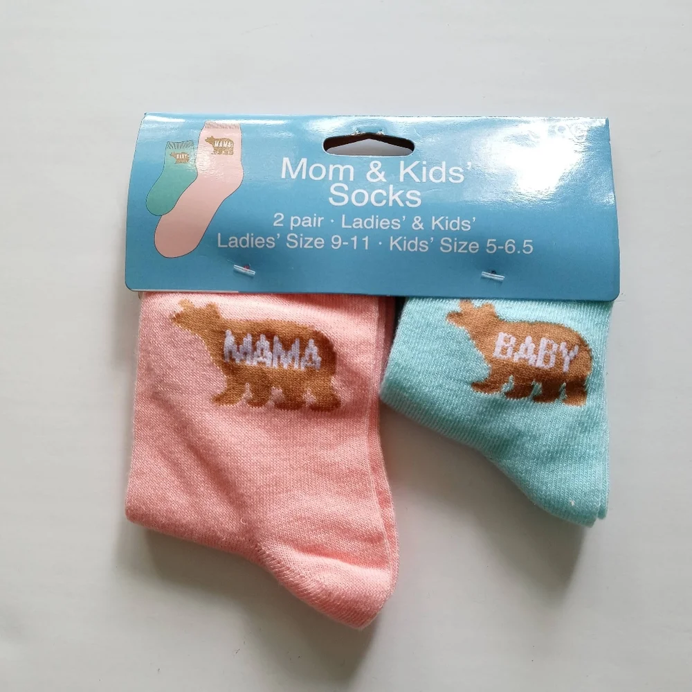 Mom & Kids' Socks Size 9-11 , 5-6.5